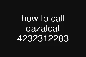 how to call qazalcat 4232312283